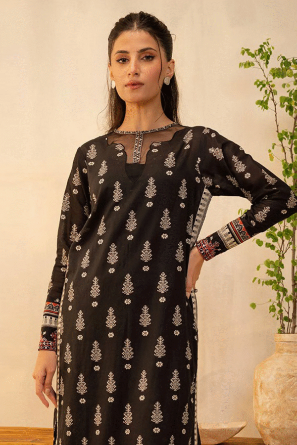 Zellbury Unstitched 2 Piece Embroidered Lawn Collection'2025 - D01 - Image 2