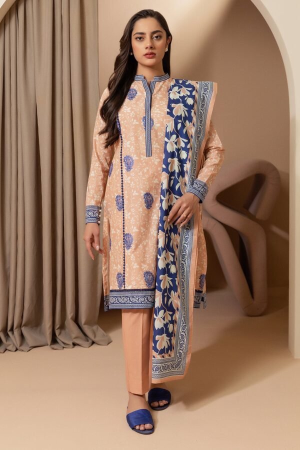 Zellbury Unstitched 3 Piece Embroidered Lawn Collection'2025 - D04 - Image 2