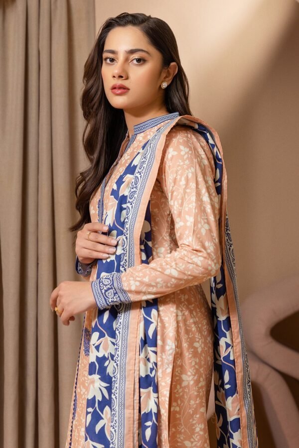 Zellbury Unstitched 3 Piece Embroidered Lawn Collection'2025 - D04 - Image 3