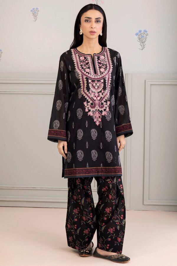 Zellbury Unstitched 2 Piece Embroidered Shirt Shalwar Lawn Collection'2025 - D04 (WUS25E20309)