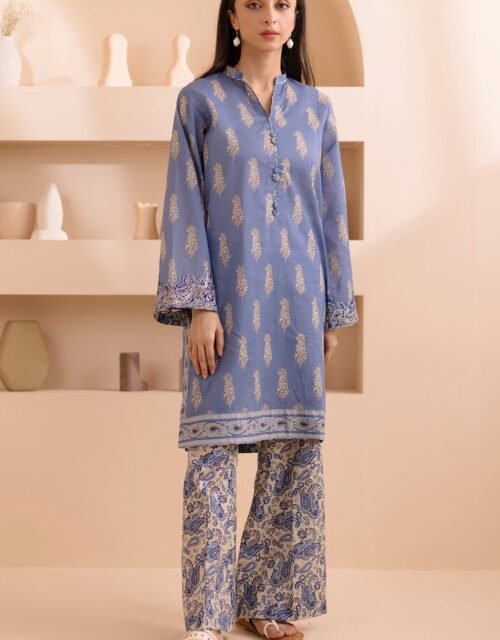 Zellbury Unstitched 2 Piece Embroidered Shirt Shalwar Lawn Collection'2025 - D05 (WUS25E20231)