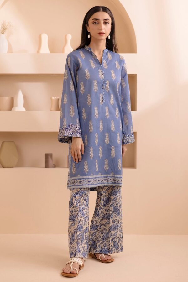 Zellbury Unstitched 2 Piece Embroidered Shirt Shalwar Lawn Collection'2025 - D05 (WUS25E20231)