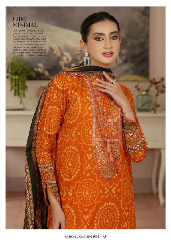 RANG PASAND by Gull Jee - UNSTITCHED 3 PIECE EMBROIDERED LAWN COLLECTION - A05 - Image 2