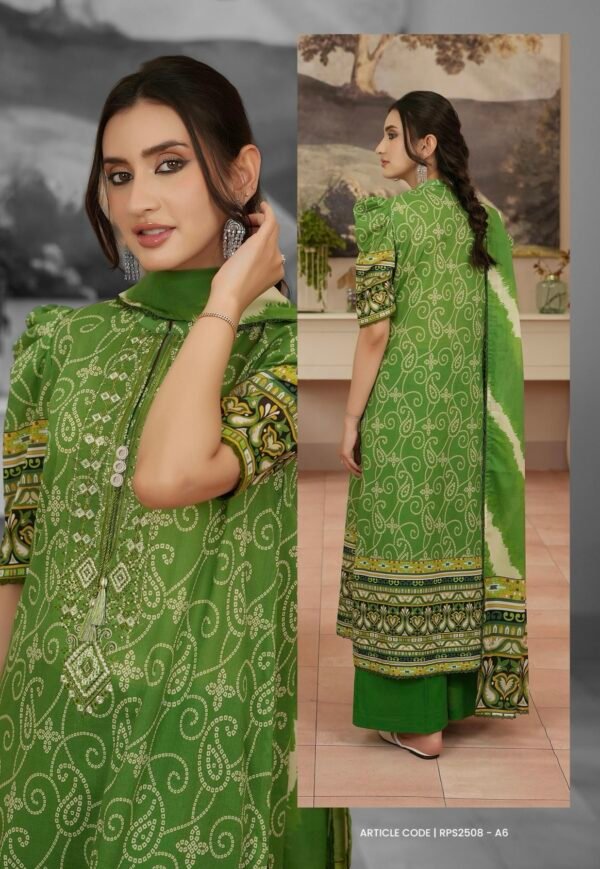 RANG PASAND by Gull Jee - UNSTITCHED 3 PIECE EMBROIDERED LAWN COLLECTION - A06 - Image 2