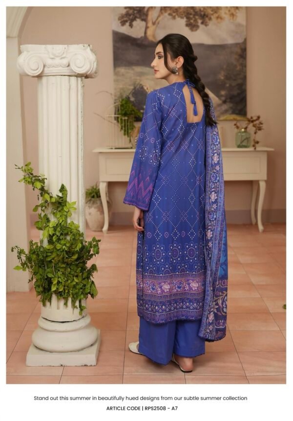 RANG PASAND by Gull Jee - UNSTITCHED 3 PIECE EMBROIDERED LAWN COLLECTION - A07 - Image 3