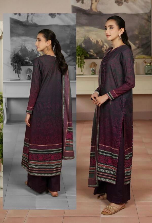 RANG PASAND by Gull Jee - UNSTITCHED 3 PIECE EMBROIDERED LAWN COLLECTION - A08 - Image 3