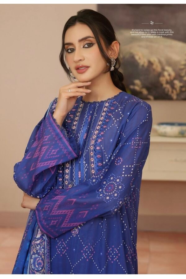 RANG PASAND by Gull Jee - UNSTITCHED 3 PIECE EMBROIDERED LAWN COLLECTION - A07 - Image 2