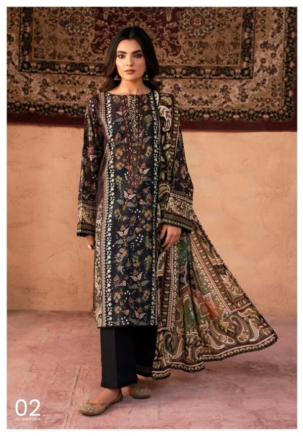 GULLBANO By Gull Jee - Unstitched 3 Piece Embroidered Lawn Collection - A02