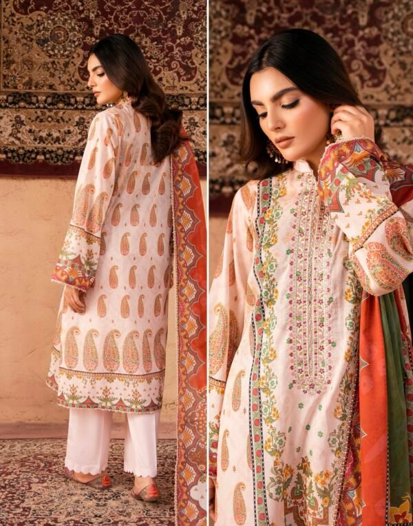 GULLBANO By Gull Jee - Unstitched 3 Piece Embroidered Lawn Collection - A03 - Image 2