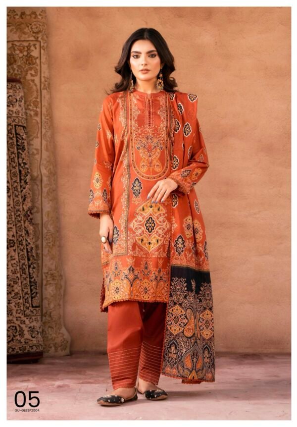 GULLBANO By Gull Jee - Unstitched 3 Piece Embroidered Lawn Collection - A05