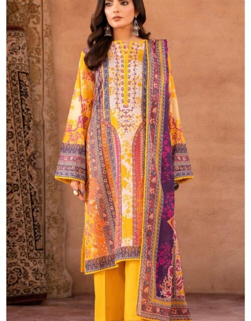 GULLBANO By Gull Jee - Unstitched 3 Piece Embroidered Lawn Collection - A06