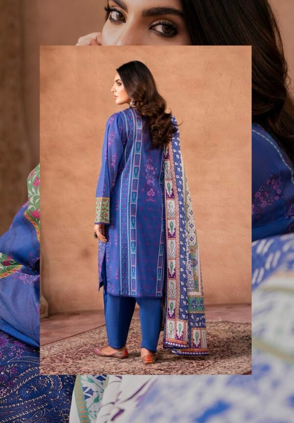 GULLBANO By Gull Jee - Unstitched 3 Piece Embroidered Lawn Collection - A08 - Image 2