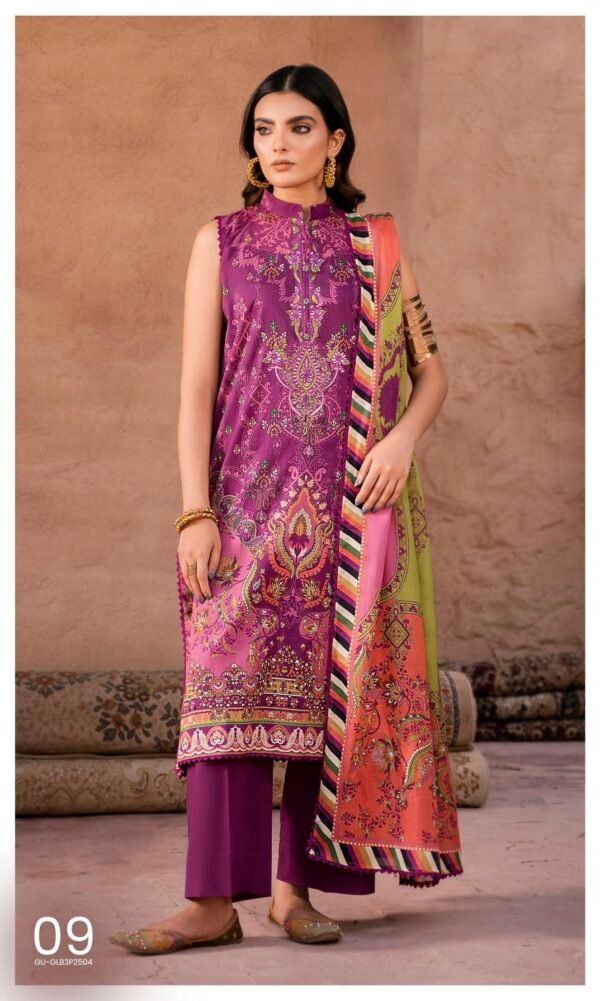 GULLBANO By Gull Jee - Unstitched 3 Piece Embroidered Lawn Collection - A09