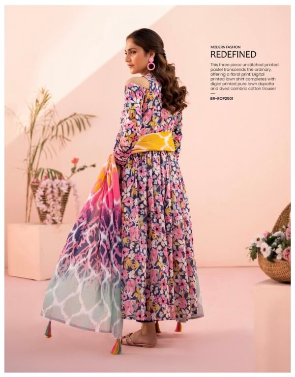 Roop by BRENISH - Unstitched 3 Piece Lawn Collection Volume 1 - A07 - Image 2