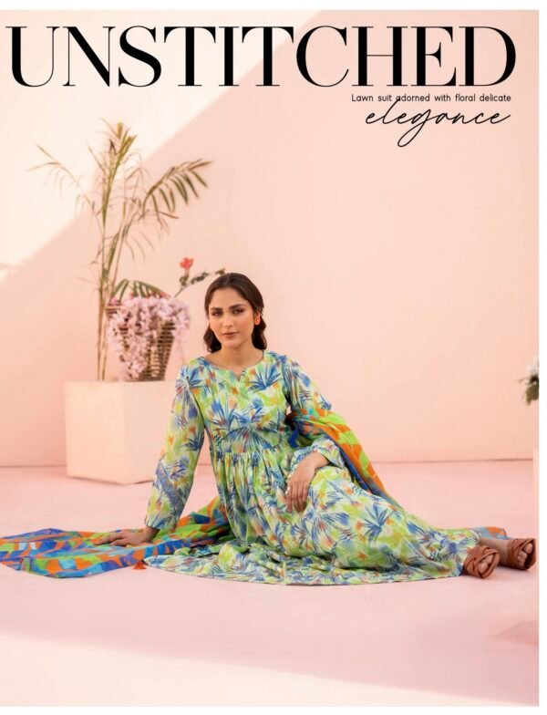 Roop by BRENISH - Unstitched 3 Piece Lawn Collection Volume 1 - A08 - Image 3