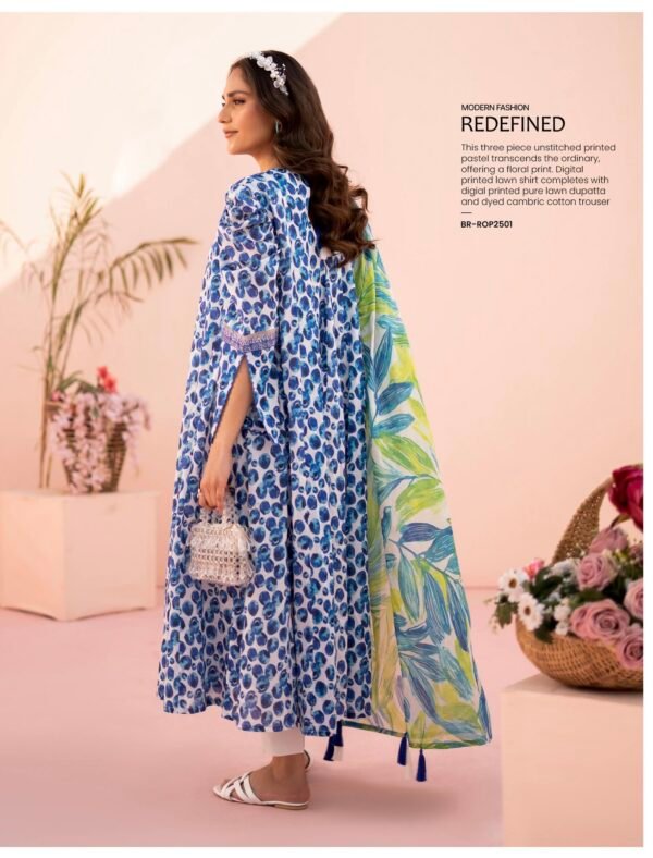 Roop by BRENISH - Unstitched 3 Piece Lawn Collection Volume 1 - A10 - Image 2