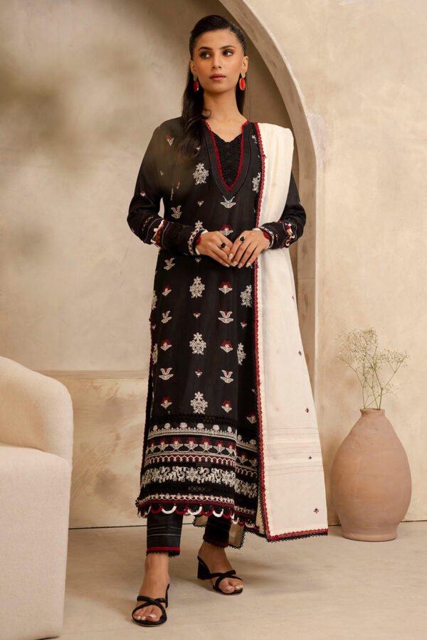 Zellbury Unstitched 3 Piece Embroidered Lawn Collection'2025 - D06 - Image 2