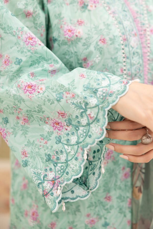 Zellbury Unstitched 3 Piece Embroidered Lawn Collection'2025 - D09 - Image 3