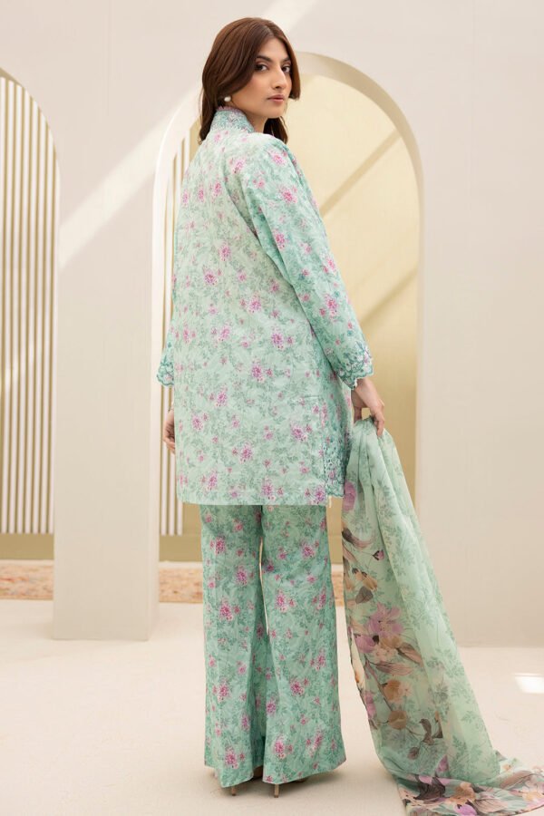 Zellbury Unstitched 3 Piece Embroidered Lawn Collection'2025 - D09 - Image 4