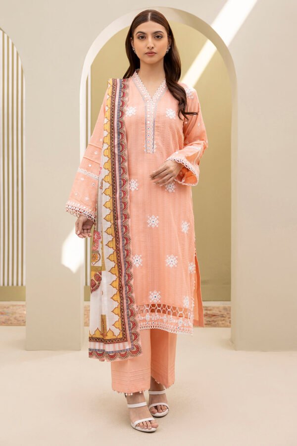 Zellbury Unstitched 3 Piece Embroidered Lawn Collection'2025 - D10 - Image 2