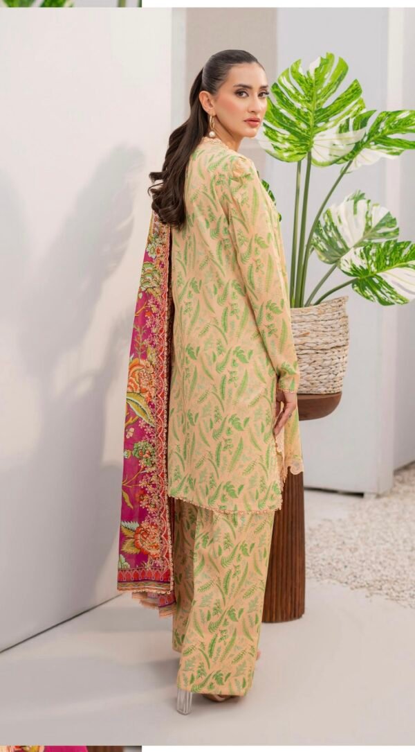 SWAN by BRENISH - Unstitched 3 Piece Embroidered Premium Lawn Collection - A02 - Image 3