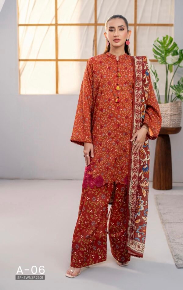 SWAN by BRENISH - Unstitched 3 Piece Embroidered Premium Lawn Collection - A06