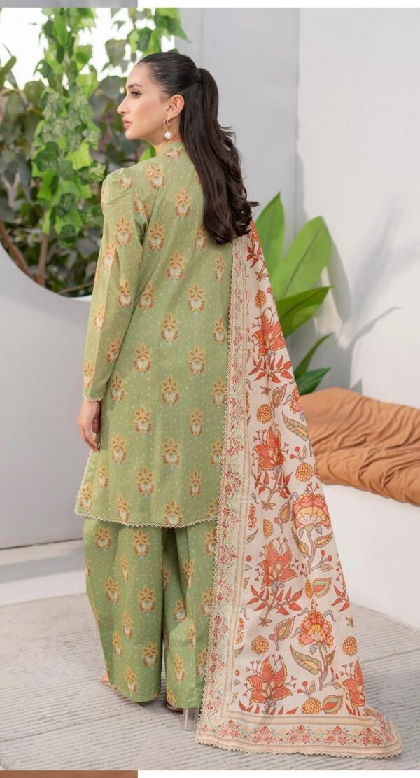 SWAN by BRENISH - Unstitched 3 Piece Embroidered Premium Lawn Collection - A08 - Image 2
