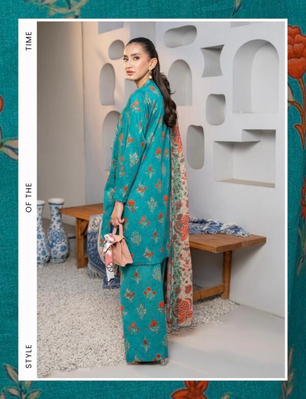 SWAN by BRENISH - Unstitched 3 Piece Embroidered Premium Lawn Collection - A10 - Image 3