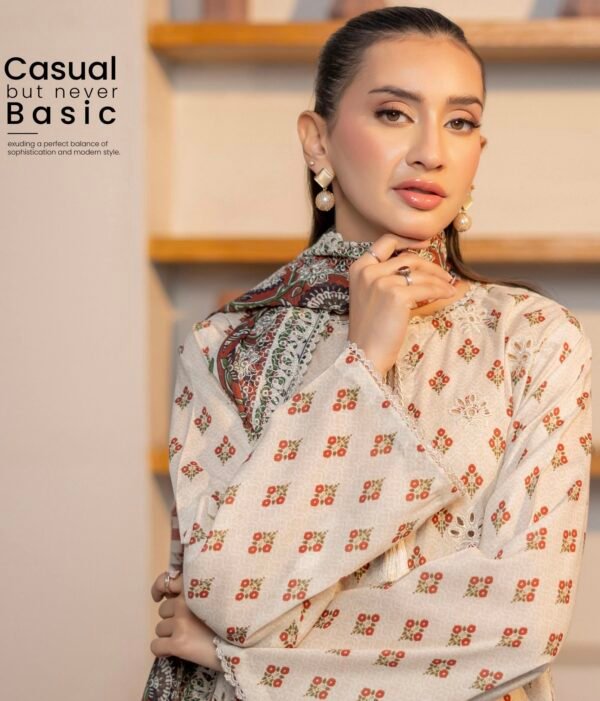 SWAN by BRENISH - Unstitched 3 Piece Embroidered Premium Lawn Collection - A11 - Image 3