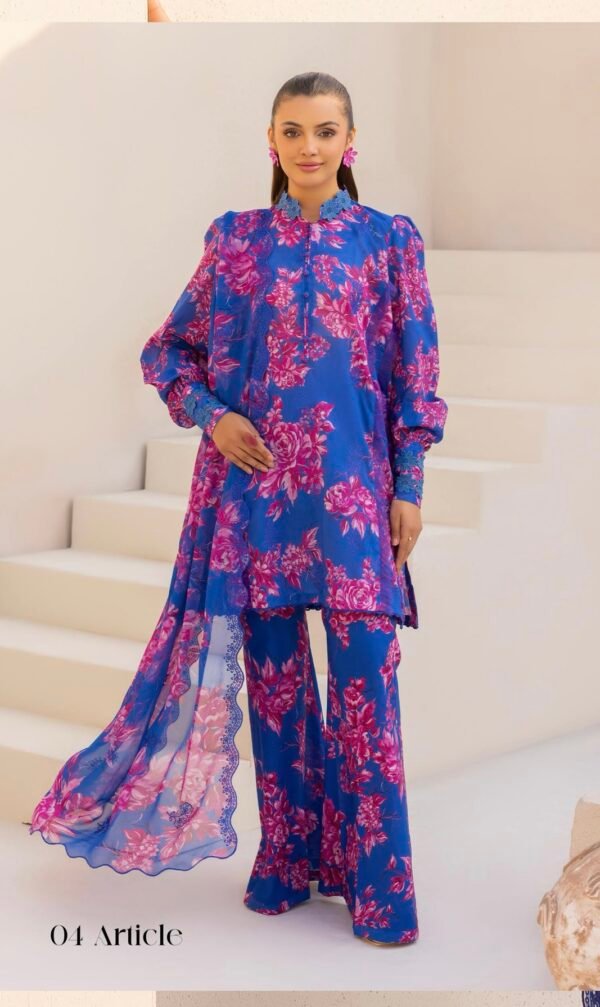 Premium ZIVA by Gull Jee - Unstitched 3 - Piece Exclusive Embroidered Lawn Collection - A04
