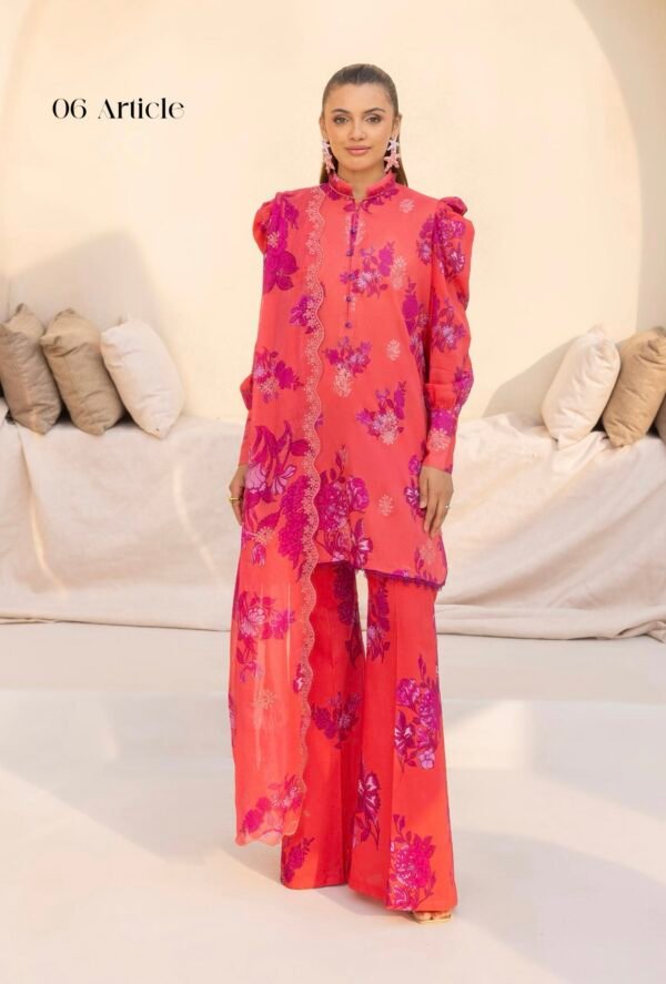 Premium ZIVA by Gull Jee - Unstitched 3 - Piece Exclusive Embroidered Lawn Collection - A06