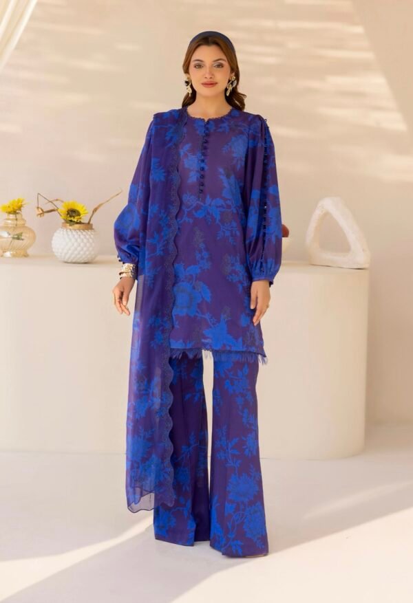 Premium ZIVA by Gull Jee - Unstitched 3 - Piece Exclusive Embroidered Lawn Collection - A08