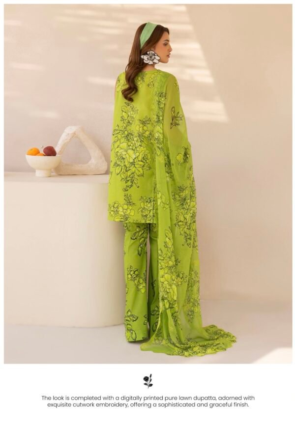 Premium ZIVA by Gull Jee - Unstitched 3 - Piece Exclusive Embroidered Lawn Collection - A07 - Image 2