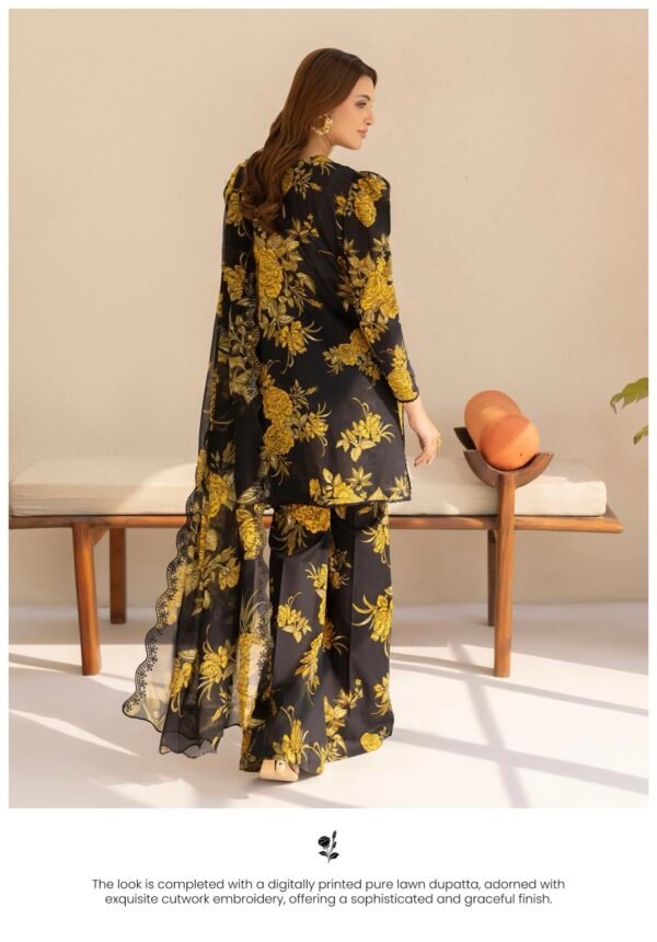 Premium ZIVA by Gull Jee - Unstitched 3 - Piece Exclusive Embroidered Lawn Collection - A10 - Image 2