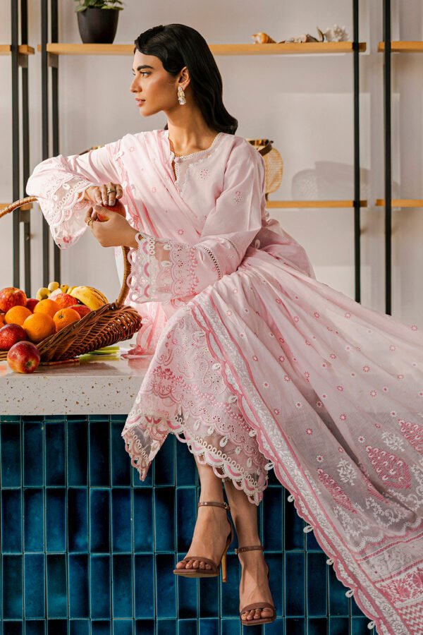 Zellbury Unstitched 3 Piece Premium Embroidered Chikankari Lawn Collection’ 2025 - A02
