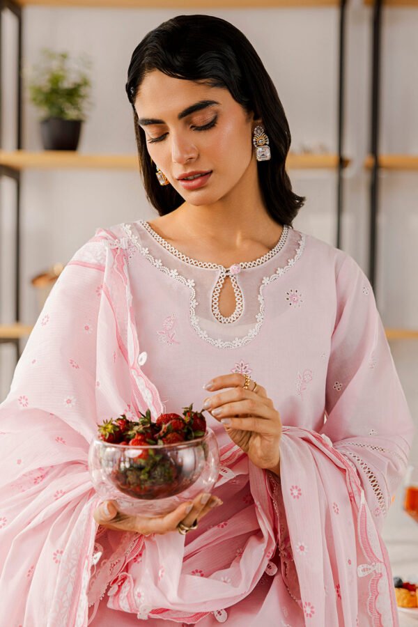Zellbury Unstitched 3 Piece Premium Embroidered Chikankari Lawn Collection’ 2025 - A02 - Image 3