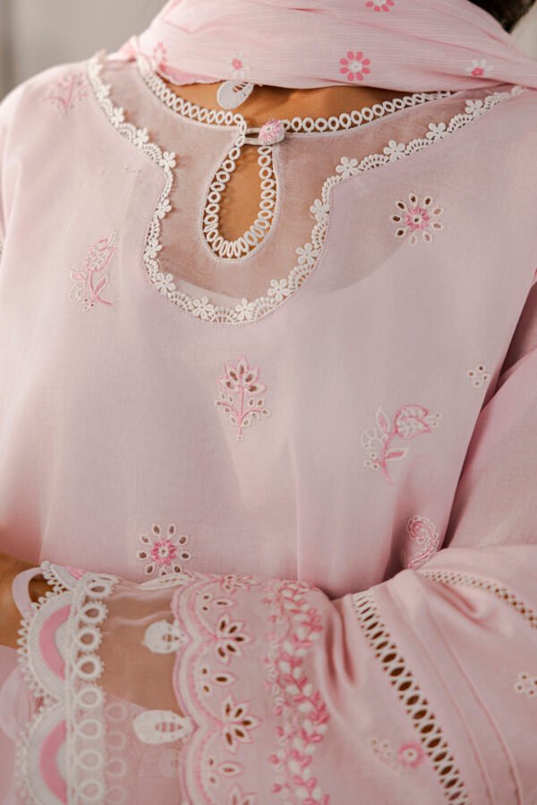 Zellbury Unstitched 3 Piece Premium Embroidered Chikankari Lawn Collection’ 2025 - A02 - Image 4