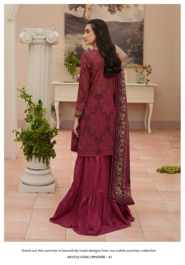 RANG PASAND by Gull Jee - UNSTITCHED 3 PIECE EMBROIDERED LAWN COLLECTION - A01 - Image 3