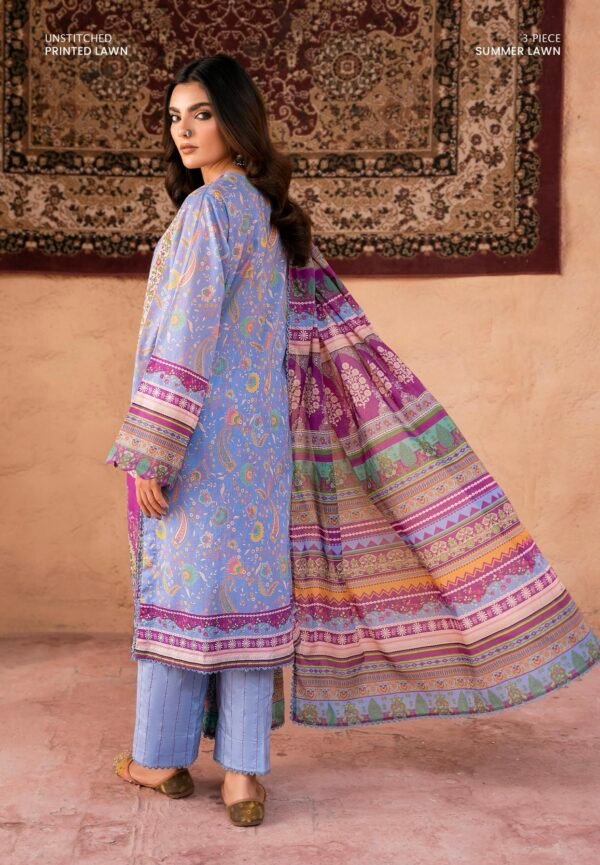 GULLBANO By Gull Jee - Unstitched 3 Piece Embroidered Lawn Collection - A01 - Image 2