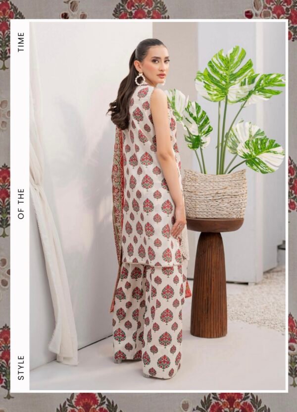 SWAN by BRENISH - Unstitched 3 Piece Embroidered Premium Lawn Collection - A01 - Image 2