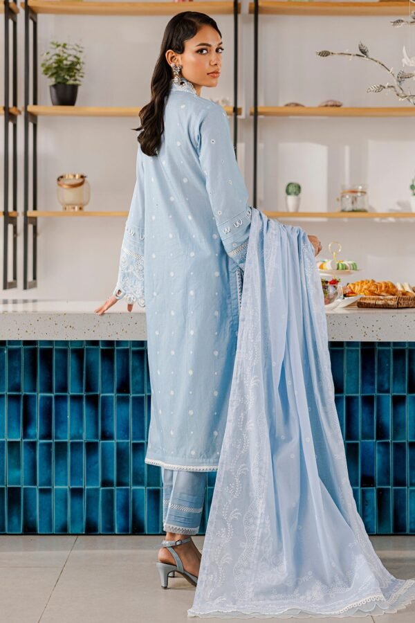 Zellbury Unstitched 3 Piece Premium Embroidered Chikankari Lawn Collection’ 2025 - A01 - Image 3