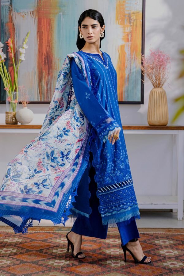 Zellbury Unstitched 3 Piece Premium Embroidered Chikankari Lawn Collection’ 2025 – A03 - Image 4