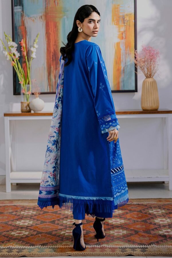 Zellbury Unstitched 3 Piece Premium Embroidered Chikankari Lawn Collection’ 2025 – A03 - Image 3