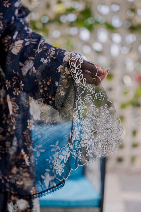 Zellbury Unstitched 3 Piece Premium Embroidered Chikankari Lawn Collection’ 2025 – A04 - Image 5