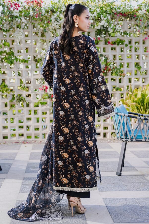 Zellbury Unstitched 3 Piece Premium Embroidered Chikankari Lawn Collection’ 2025 – A04 - Image 3