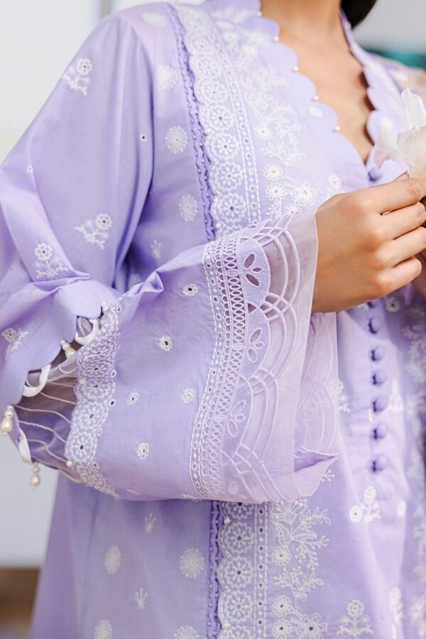 Zellbury Unstitched 3 Piece Premium Embroidered Chikankari Lawn Collection’ 2025 – A05 - Image 4