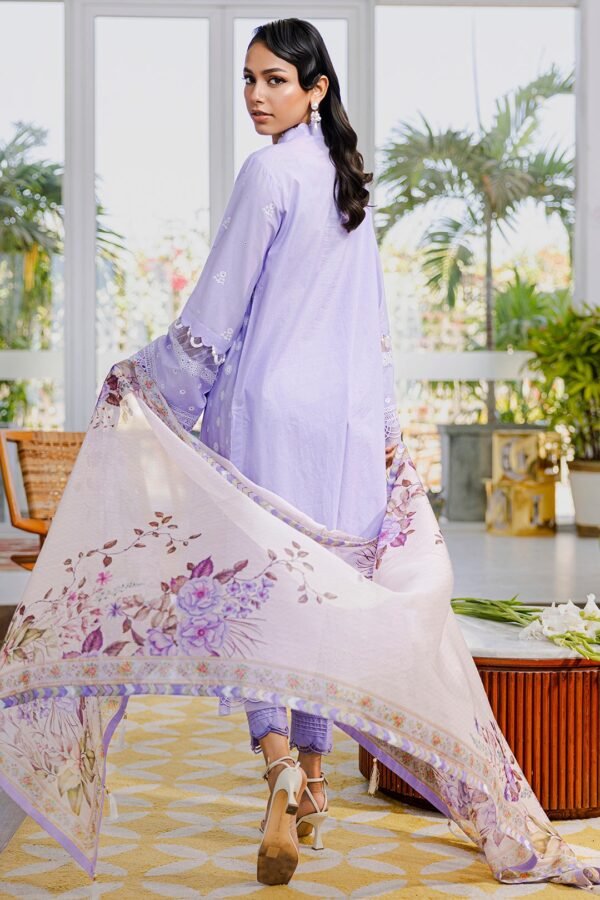 Zellbury Unstitched 3 Piece Premium Embroidered Chikankari Lawn Collection’ 2025 – A05 - Image 3