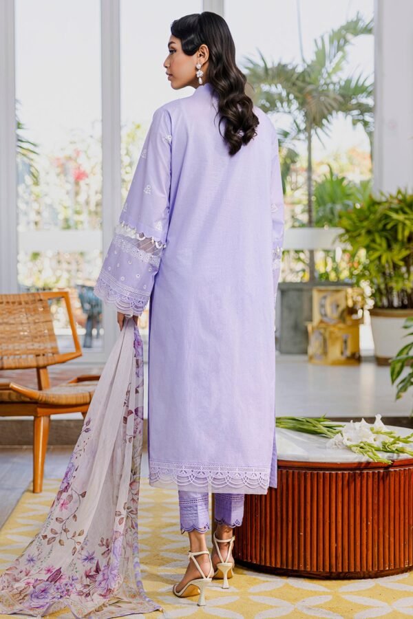 Zellbury Unstitched 3 Piece Premium Embroidered Chikankari Lawn Collection’ 2025 – A05 - Image 2