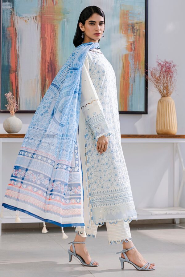 Zellbury Unstitched 3 Piece Premium Embroidered Chikankari Lawn Collection’ 2025 – A07 - Image 6