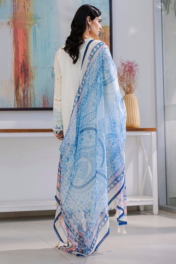Zellbury Unstitched 3 Piece Premium Embroidered Chikankari Lawn Collection’ 2025 – A07 - Image 3